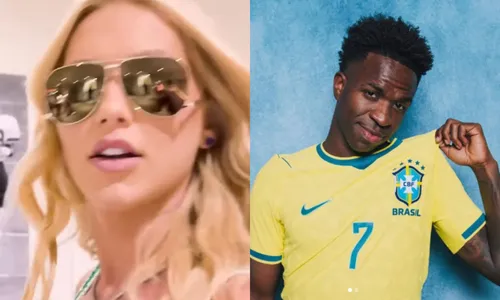
					Virginia vê jogo do Brasil com mãe de Vini Jr e reage a homenagem
				
				
