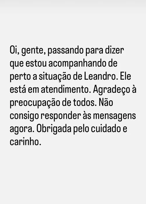 
					'BBB 26': esposa de Leandro Boneco se pronuncia após sumiço do brother
				
				