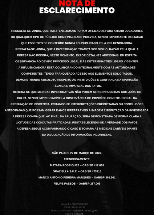 
					Bia Miranda quebra o silêncio após apreensão de dólares falsos
				
				