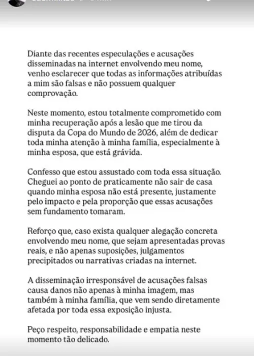 
					Éder Militão fala de suposta traição envolvendo modelos e Vini Jr
				
				