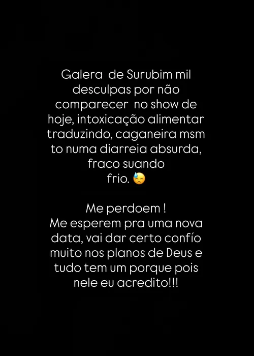 
					Gusttavo Lima expõe o real motivo do cancelamento de show em Surubim
				
				