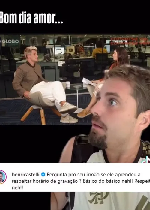 
					Henri Castelli se revolta e alfineta Bruno Gagliasso: 'Aprendeu?'
				
				