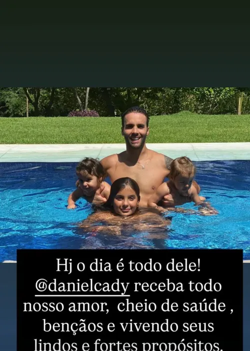 
					Ivete Sangalo faz declaração para Daniel Cady: 'Nosso amor'
				
				