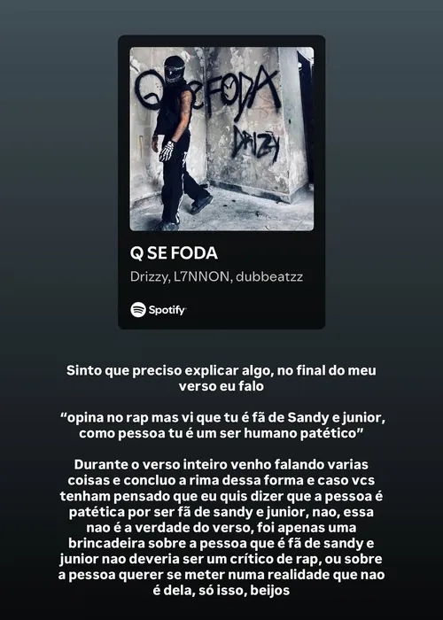 
					L7nnon critica fãs de Sandy e Junior em nova música e explica verso
				
				
