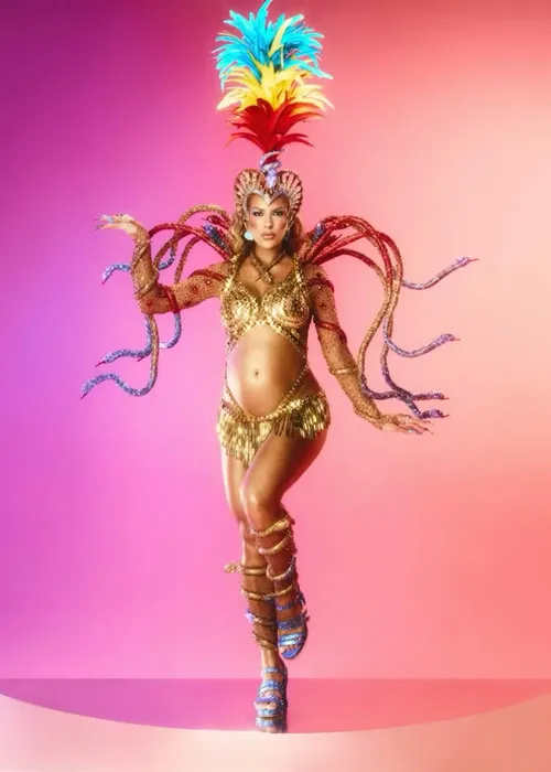 
					Lore Improta deixa barrigão à mostra para desfile da Viradouro
				
				