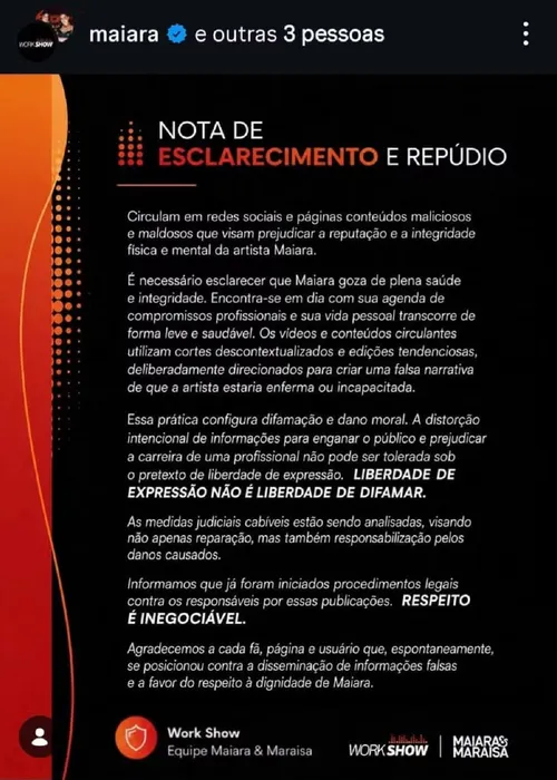 
					Maiara se revolta com críticas à magreza e faz nova ameaça de processo
				
				
