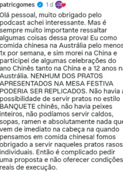 
					'Masterchef': participante detona organização do programa em prova
				
				
