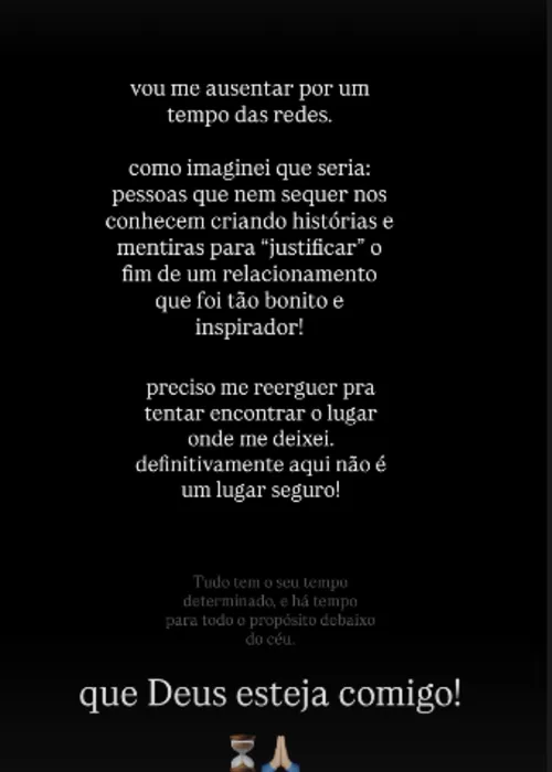 
					Matheus Aleixo perde a paciência após desabafo da ex-esposa: 'Mentira'
				
				