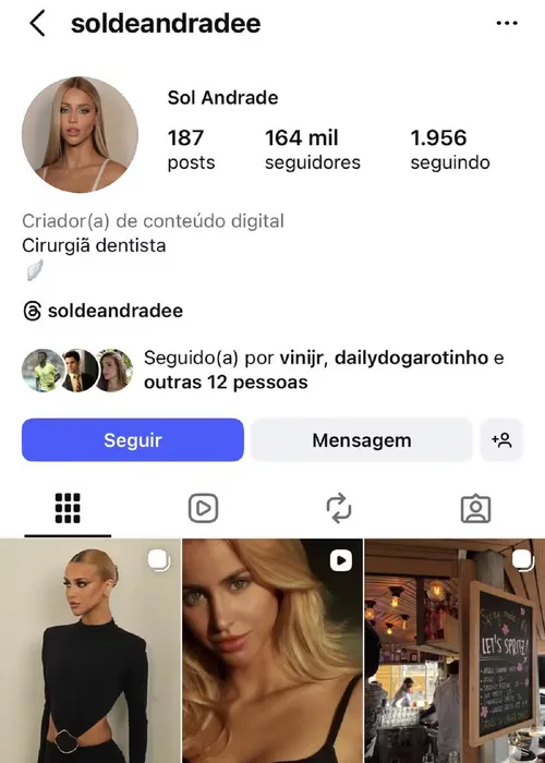 
					Quem é Sol de Andrade, suposto affair de Zé Felipe seguida por Vini Jr
				
				