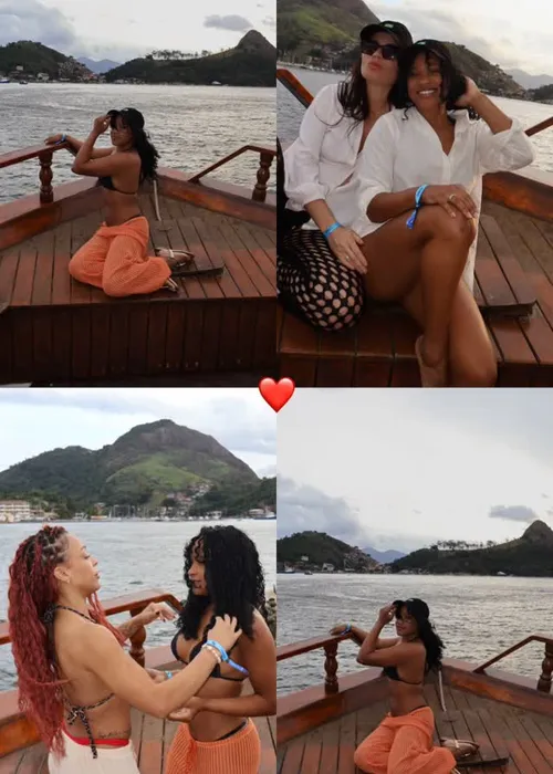 
					Rebeca Andrade e empresária surgem de aliança em clima de romance
				
				