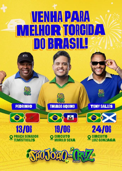 
					São João 2026: veja programação de shows em Cruz das Almas
				
				