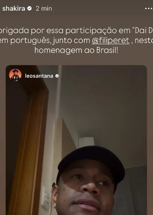 
					Shakira reconhece Léo Santana e manda recado após parceria
				
				