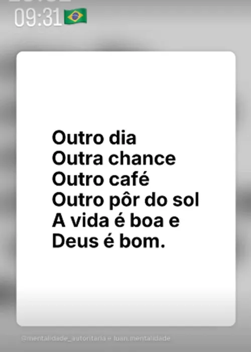 
					Virginia manda novo recado misterioso após término com Vini Jr
				
				