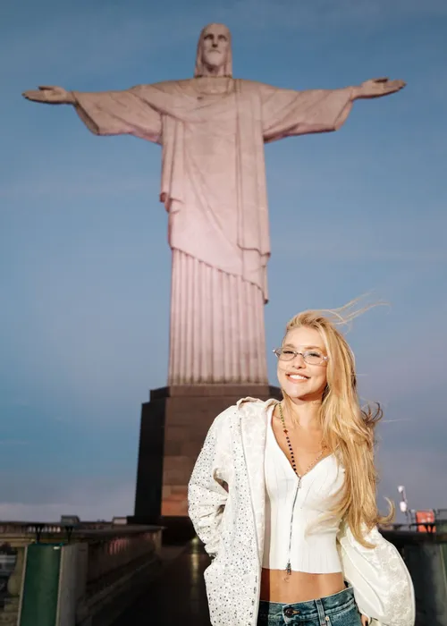 
					Virginia se encanta com primeira ida ao Cristo Redentor; FOTOS
				
				