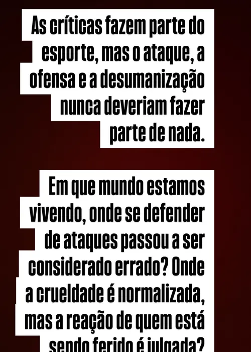 
					Web defende esposa de Raphinha após serie de ataques: 'Desnecessário'
				
				