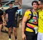 
                  Filho de Xanddy treina com Léo Santana e Carla Perez se derrete; fotos