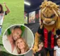 
                  Liz, filha de Lore Improta e Léo Santana, vira 'pé quente' no Barradão