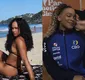 
                  Rebeca Andrade se declara à empresária em dia de sol no RJ