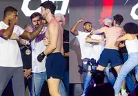 Davi Brito causa confusão após dar soco em Rico Melquiades; VÍDEO