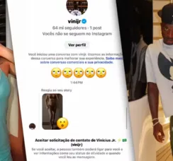 Modelo Nina Hoffman explica por que expôs mensagem 'ousada' de Vini Jr