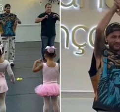 Neymar faz aula de balé com a filha, Mavie, e web reage: 'Personagem'