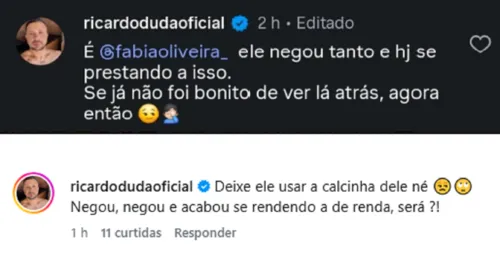
					Duda reage ao saber que Cravinhos vai gravar com calcinha após treta
				
				