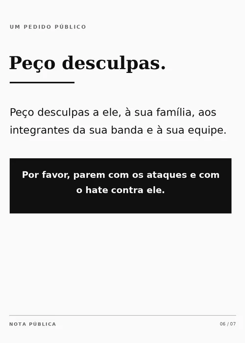 
					Clara Aguilar volta atrás e pede desculpas após denunciar ex-marido
				
				