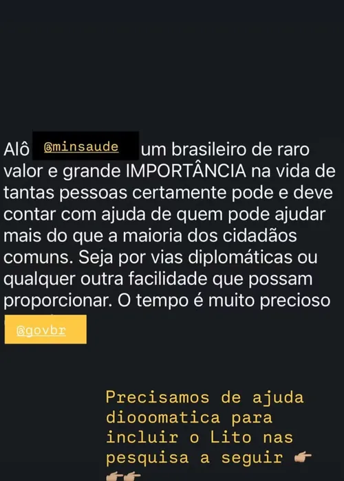
					Esposa de Lito Souza faz apelo desesperado após avanço de doença rara
				
				