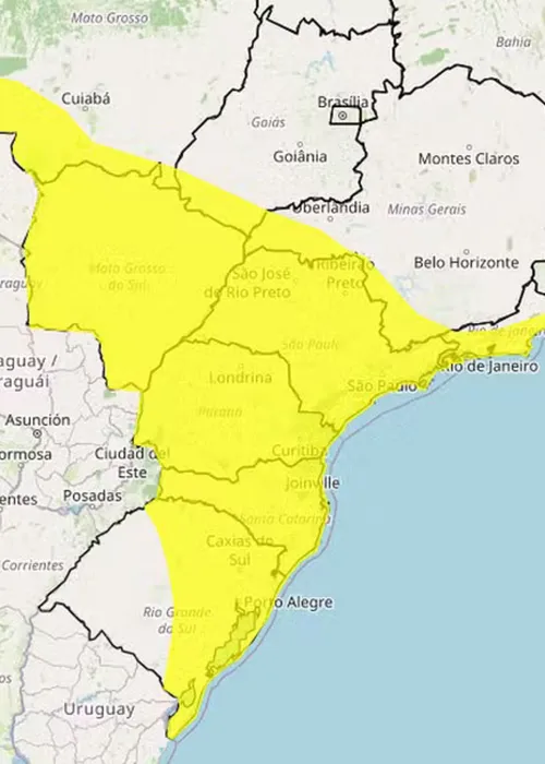 
					Inmet emite alerta amarelo para vendaval na Bahia; veja onde
				
				