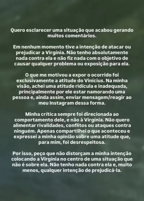 
					Atriz expõe prova de que recebeu reação 'ousada' de Vini Jr; veja
				
				