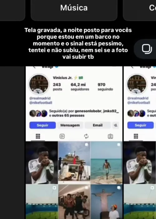 
					Modelo Nina Hoffman explica por que expôs mensagem 'ousada' de Vini Jr
				
				
