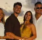 
                  Carla Perez e Xanddy roubam a cena no pré-casamento do filho; VÍDEO