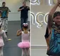 
                  Neymar faz aula de balé com a filha, Mavie, e web reage: 'Personagem'
