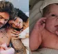 
                  Paula Amorim e Breno Simões mostram rosto da filha pela 1ª vez; FOTOS