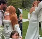 
                  Viih Tube e Eliezer se casam no civil e vestido chama atenção na web