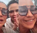 Luana Piovani encontra Ana Paula Renault e manda recado: 'Cuidado'