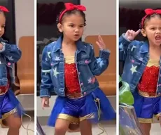 Mavie rouba a cena ao dançar 'Peão Tatuado' vestida de Branca de Neve, Mulher Maravilha e cowgirl; VÍDEO