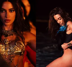 Anitta posa com maiô cavado e exibe tatuagem íntima; veja