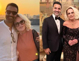 Ana Maria Braga se declara nos 57 anos do marido: 'Ele me deseja e me toca'; jornalista é 21 anos mais jovem que a apresentadora