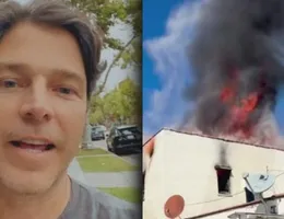 Erik Marmo, ex-galã da Globo, tem casa destruída por incêndio nos EUA; vida do ator mudou drásticamente