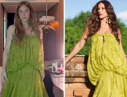 Mari Gonzalez e Gioh Ewbank cometem gafe no casamento de Juliette e usam mesmo vestido; peça ultrapassa dos R$ 26 mil
