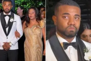 Davi Brito cai no choro ao caminhar até o altar com a mãe em casamento
