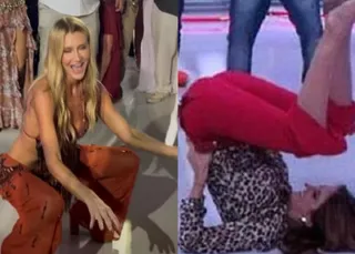 Ana Paula Siebert dança na boquinha da garrafa e surpreende Justus; apresentador polemizou após dança de Ticiane Pinheiro