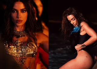Anitta posa com maiô cavado e exibe tatuagem íntima; veja