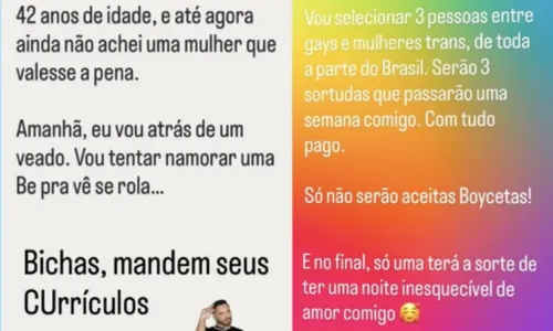 
					Ex-marido de Nicole Bahls expõe desejo por homens e é detonado na web
				
				