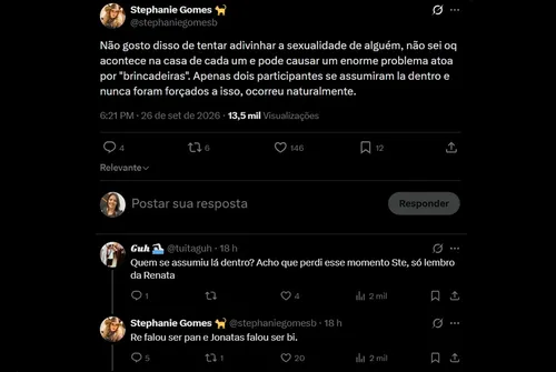 
					A Fazenda 18: filha de Solange Gomes choca ao expor sexualidade de Jônatas Faro e diz ter visto partes íntimas do ator
				
				