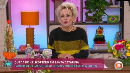 
					Ana Maria Braga manda recado emocionante após morte trágica de Rick em queda de helicóptero: 'Vi nascer'
				
				