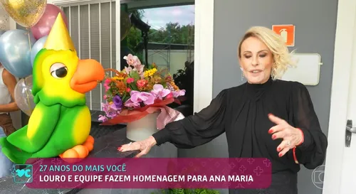
					Ana Maria Braga ouve 'zum zum zum' e descobre festa surpresa nos 27 anos do 'Mais Você'; apresentadora se emociona
				
				