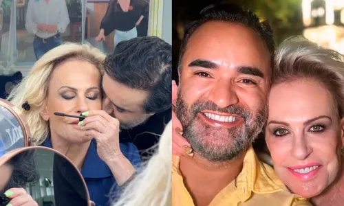 
					Ana Maria Braga se declara nos 57 anos do marido: 'Ele me deseja e me toca'; jornalista é 21 anos mais jovem que a apresentadora
				
				