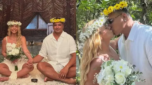 
					Carla Perez e Xanddy renovam votos em cerimônia na natureza e se declaram após 25 anos de casados; relembre história do casal
				
				